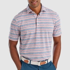 johnnie-O M Gully Striped s/s Performance Polo Shirt